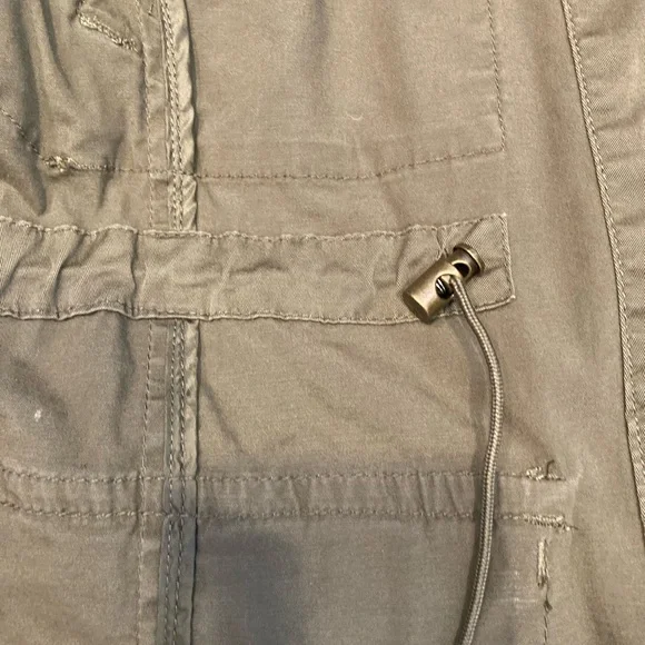 Style & Co. Olive Green Utility Jacket with Rhinestone Accents Military - Picture 6 of 11